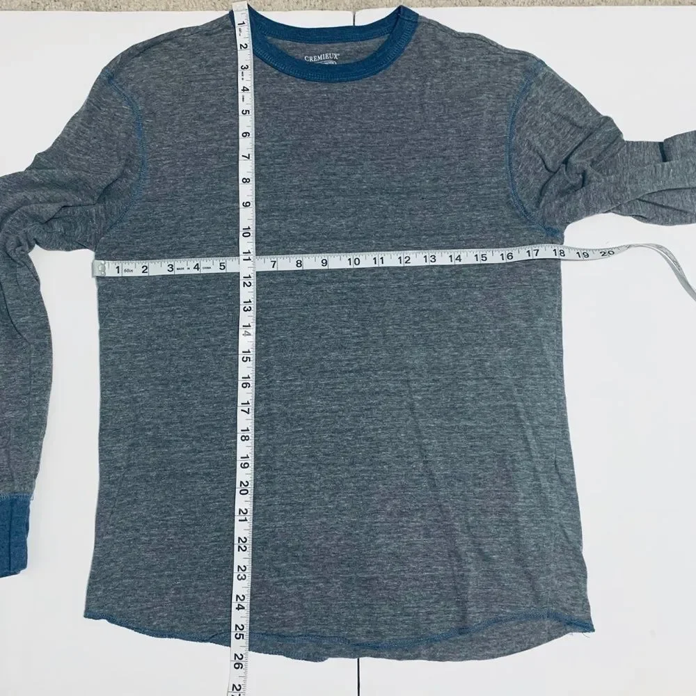 EUC Cremieux Long Sleeve Ringer Tee S Gray‎